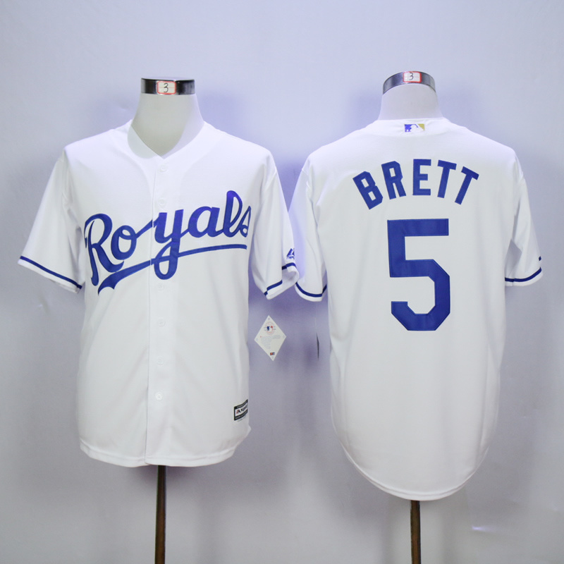 Men Kansas City Royals 5 Brett White MLB Jerseys